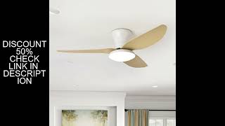 40inch Smart Bedroom LED Ceiling Fans Lights with Remote Control 6 Speeds Wind 3 Blades Dimmable Ind