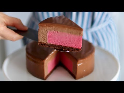 The Best Raspberry Chocolate Mousse Cake    !   