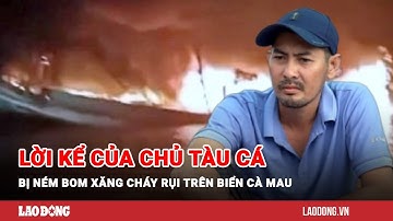 Lời kể của chủ tàu cá bị ném bom xăng cháy rụi trên biển Cà Mau | Báo Lao Động