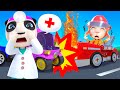 Fire Rescue Team | Fire truck collided with ambulance | Funny Cartoon Animaion for kids