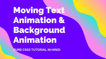 Moving Text Animation | Background Change Animation Using HTML5 | CSS3 | Code4Education (2020)