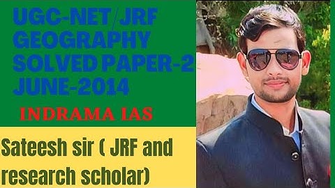 UGC-NET/JRF Solved paper-2 Geography June -2014 for assistant professor ,PGT/TGT and other exams