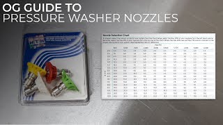 Discussing Pressure Washer Nozzles and Choosing a Size