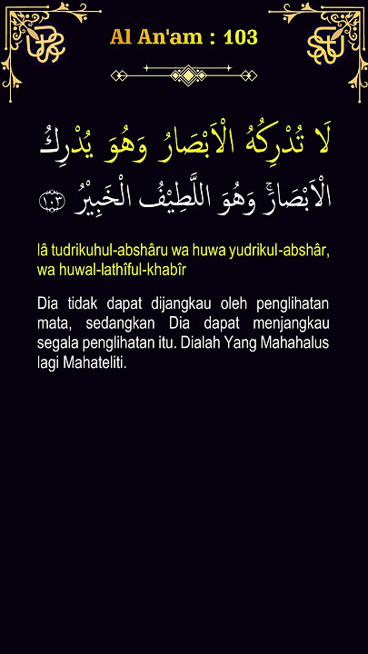 Al An'am ayat 103