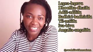 Kuunda vivumishi kutokana na Vitenzi/Create adjectives from verbs