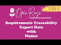 Requirements Traceability Export Data with Name #requirements #traceability #projectmanagement
