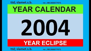calendar year 2004