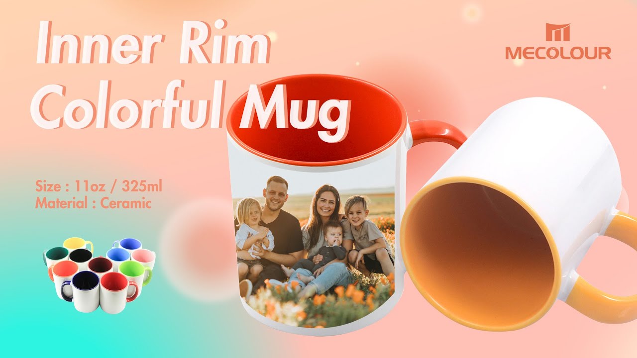 How To Use Mecolour Inner Rim Color Sublimation Photo Mugs?