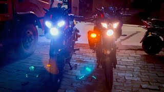 New Bajaj Pulsar 220f Projector LED Headlight V/S Old Pulsar 220f Headlight Test | Light Test Review