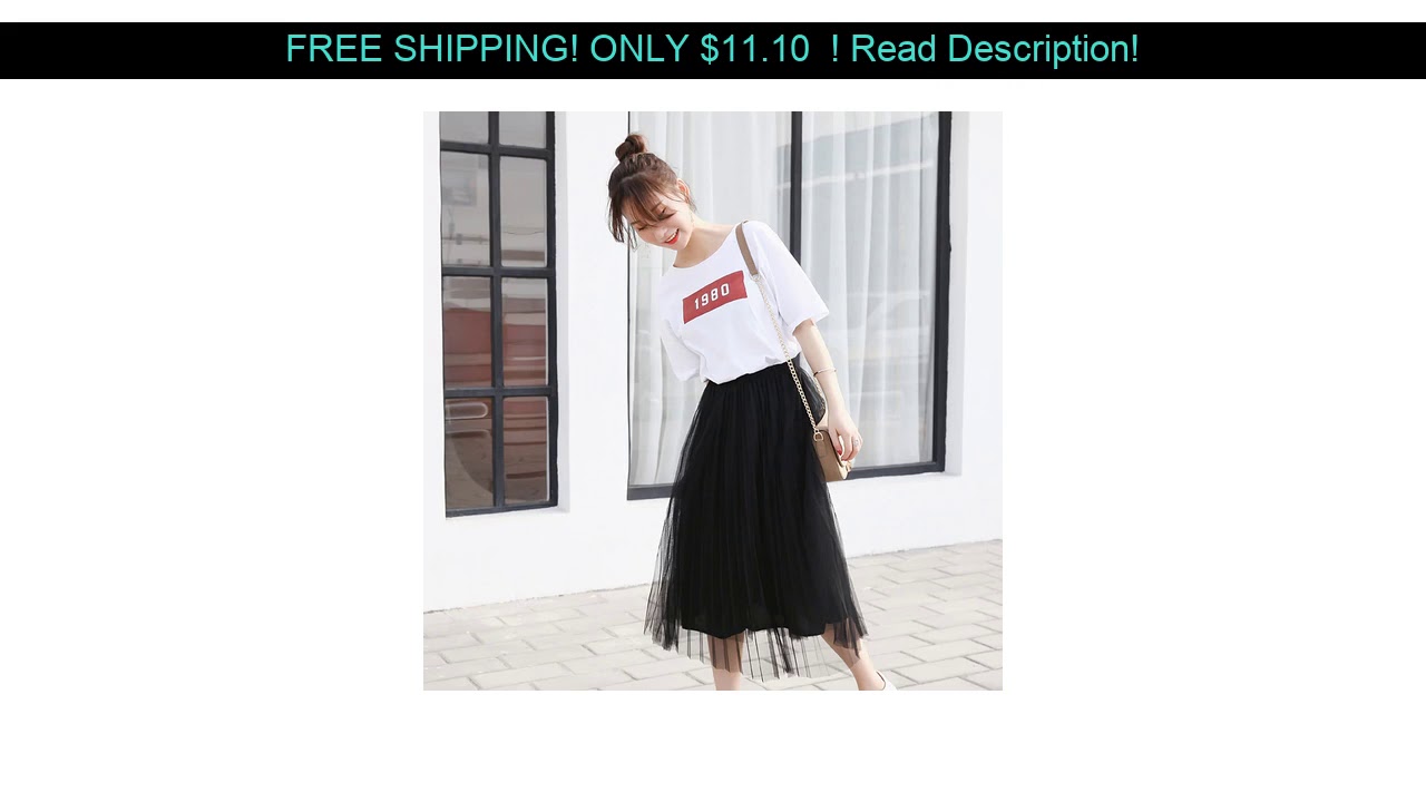 2020 new elegant fairy mesh skirt women's summer high-stretch mid-waist skirt pleated skirt