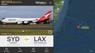 Final Qantas 747 departure from Australia - QF7474 - Live ATC Audio