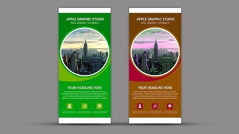 Creative Roll Up Banner Design - Photoshop Tutorial