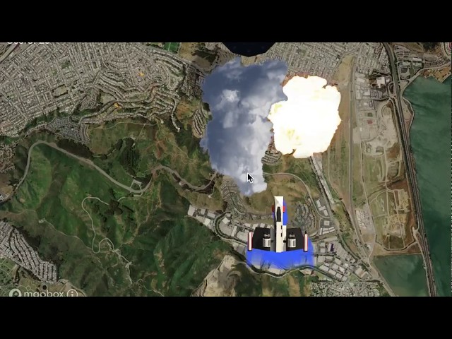 Flyover shooter made with Mapbox Maps SDK for Unity