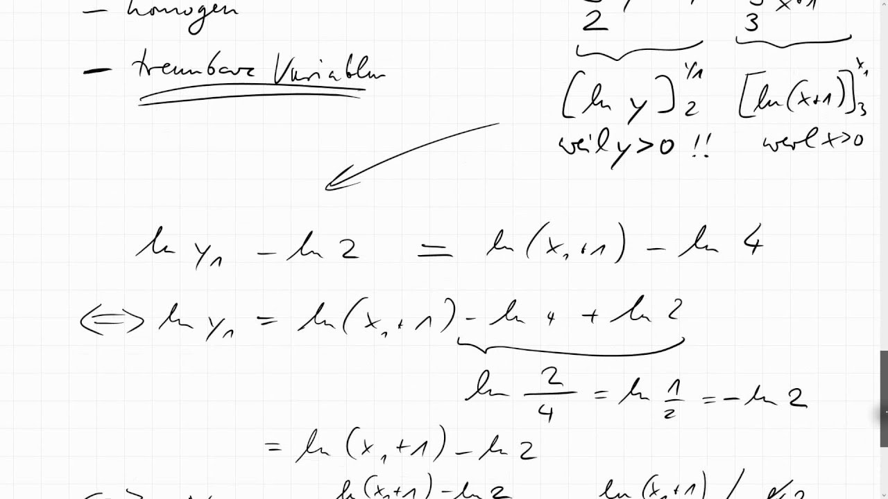 Differentialgleichung Beispiele Mit Lösungen 10E.2 Differentialgleichung zum Üben - YouTube
