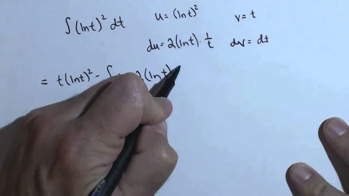 Antiderivative with integration by parts twice and natural log 230FRE5