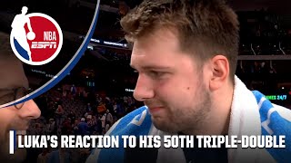 It's great 😐 - Luka Doncic on his 50th triple-double 🤣 | NBA on ESPN