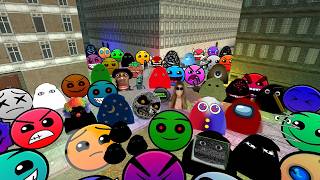 Angry Munci, Juandale Family Obunga Nextbots And Nicos Nextbots Family Chase Me in Big City Gmod