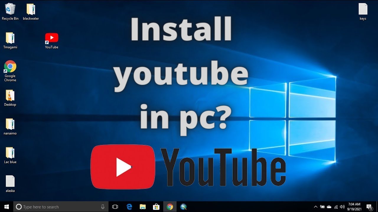 How to install youtube App for laptop in Window 10 or Pc || Install ...