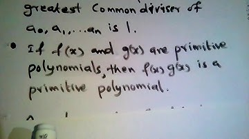 PG TRB MATHS-ALGEBRA   primitive  polynomial