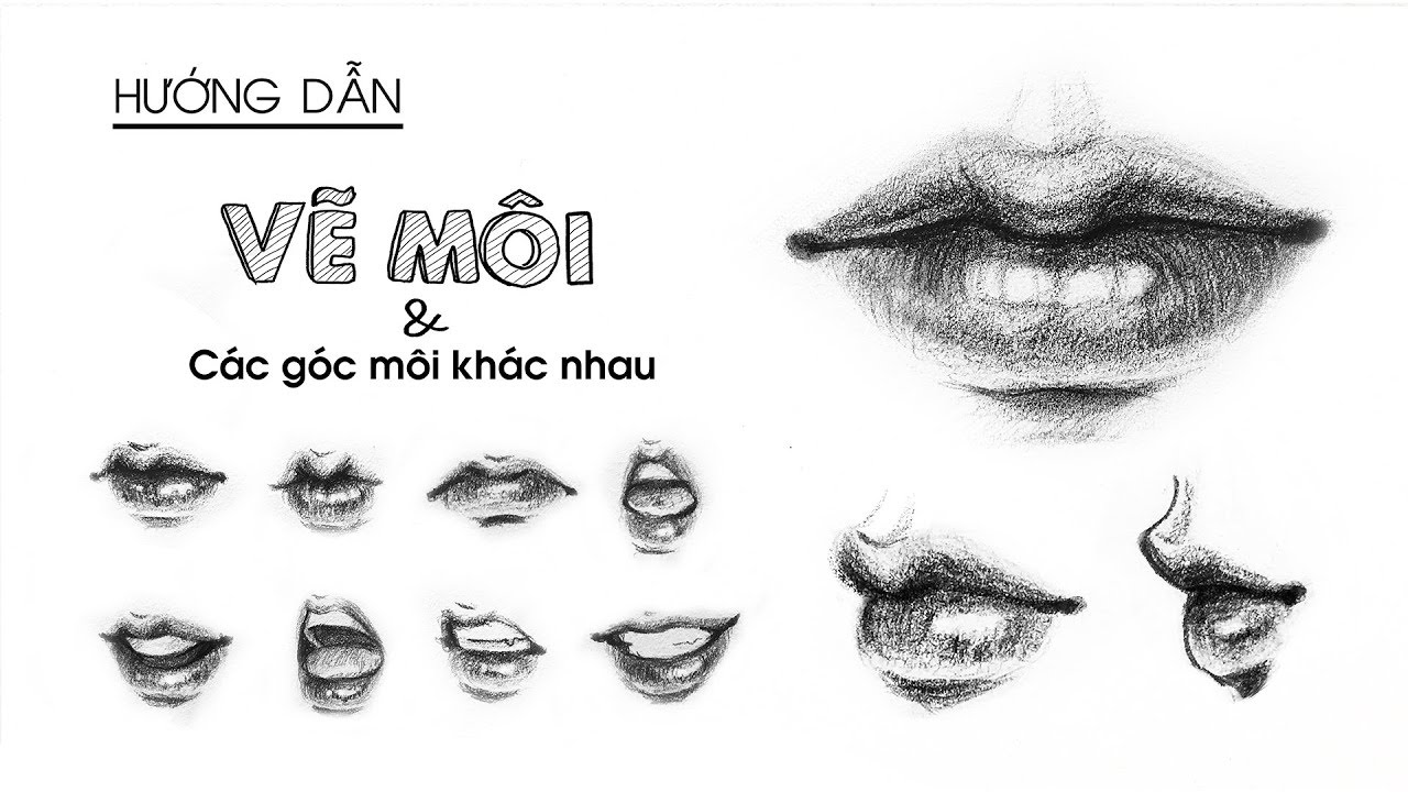 Vẽ môi như thật  Dựng từ hình mẫu  How to draw lips   YouTube