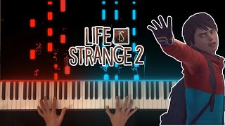 Video thumbnail of "Life Is Strange 2 Episode 5 Credits Song (Blood Brothers\Lone Wolf) Piano Synthesia Tutorial"