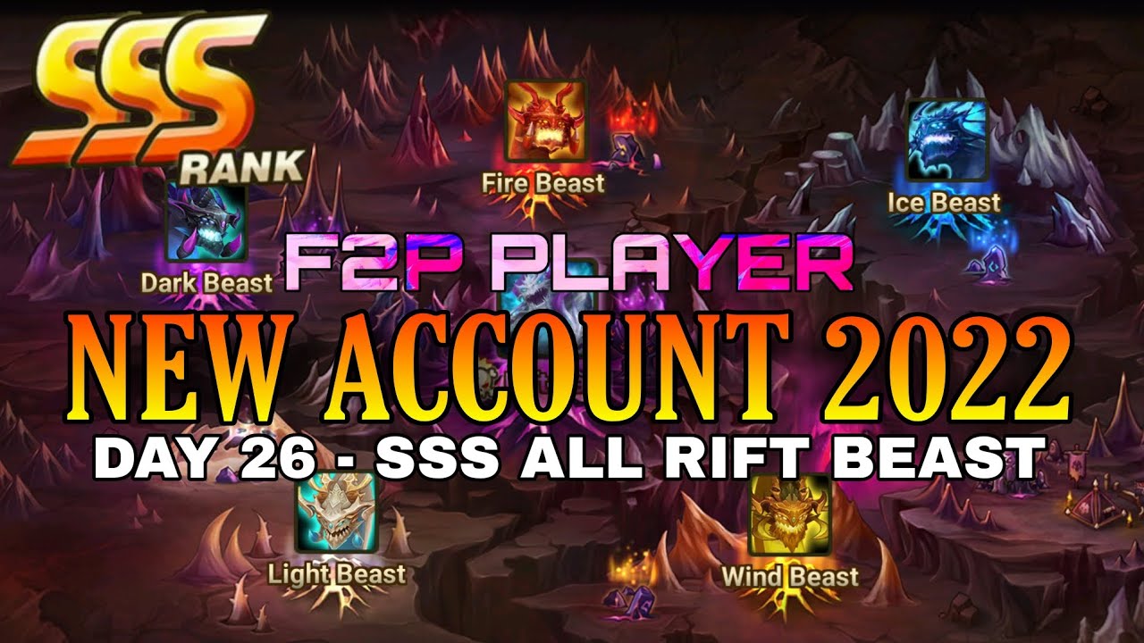 DAY 26 - SSS ALL RIFT BEAST SUMMONERS WAR !!! NEW ACCOUNT 2022 