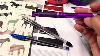 My top 3 ball point pen 1 pilot acroball 2 pentel RSVP 3 Bic Cristal
