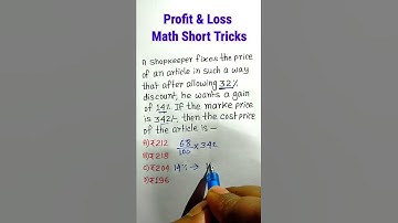 Profit and Loss Short Trick in Hindi | UPSSC SSC GD, NTPC GROUP D , Percentage kaise nikale #shorts