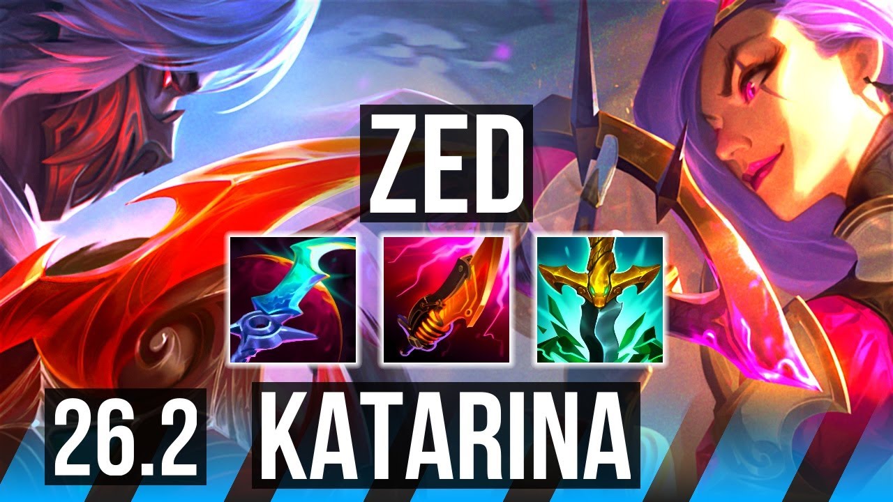 ZED vs KATARINA (MID) | 66K damage, Good KDA: 16/3/23 | KR Master | 26.2