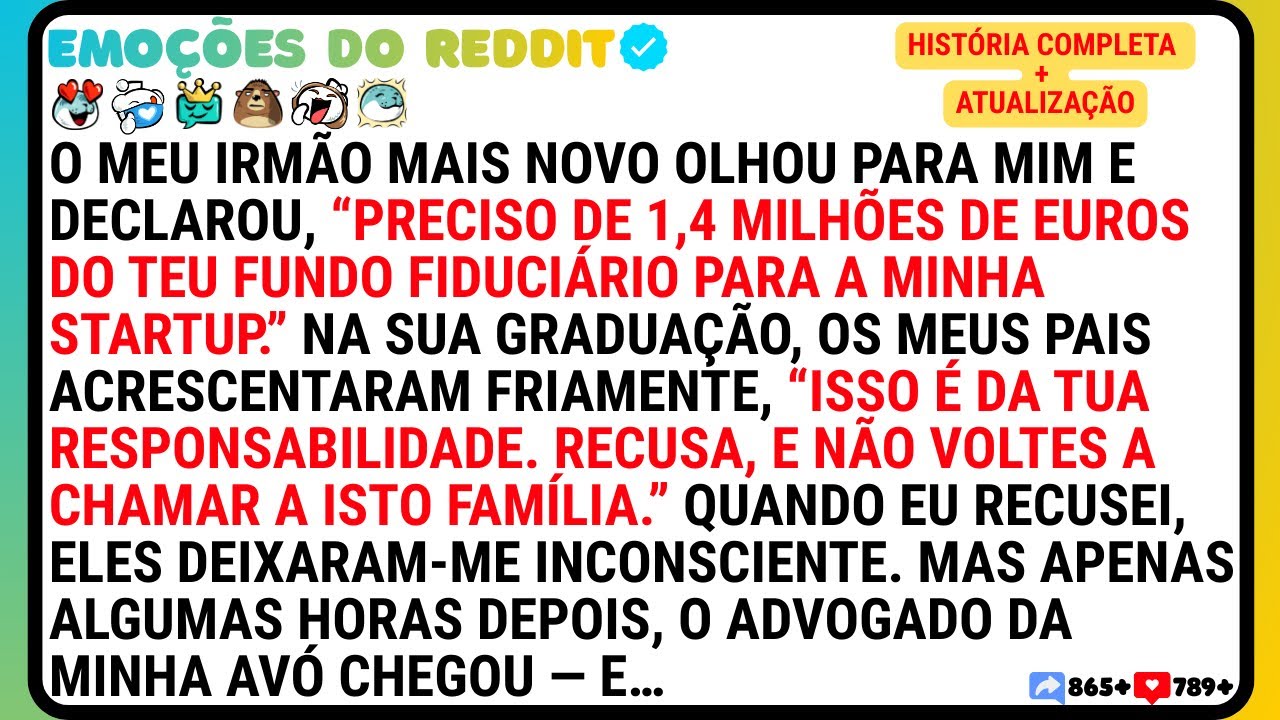 O Meu Irmão Mais Novo Olhou Para Mim E Declarou, “Preciso De 1,4 Milhões De Dólares Do Teu Fundo..