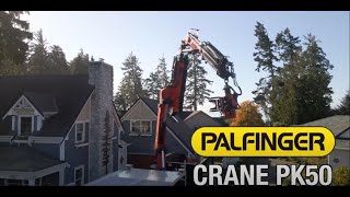 Palfinger PK50 outfitted with a Jib, Mecanil Grapple Saw & Chipper Body | Tree Removal Equipment