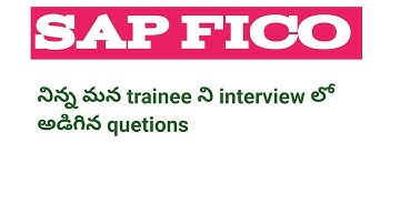 Sap fi enduser Interview quetions telugu|| Record to Report interview quetions telugu