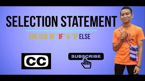 DTK2A || Fundamental Programming || Selection Statement