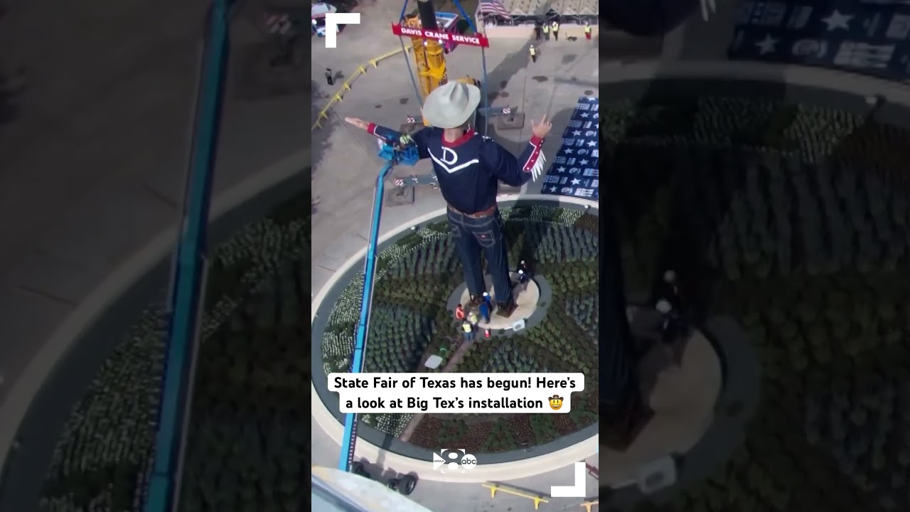 Big Tex installed at State Fair of Texas in Dallas