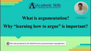 What is argumentation Why “learning how to argue” is important