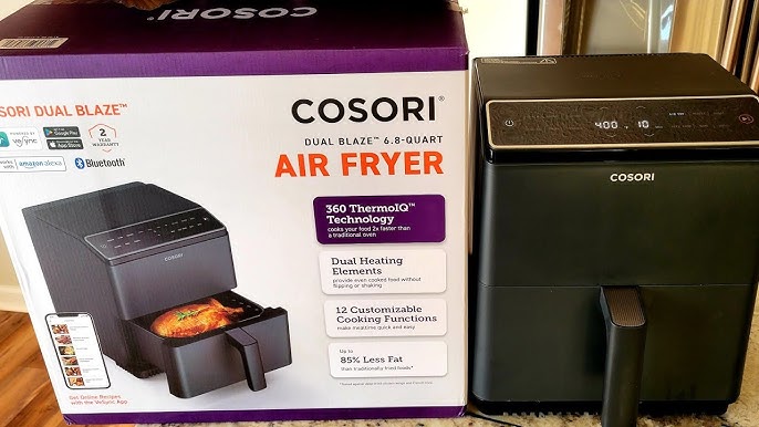 1582 - NEW 5.8 quart Cosori Air Fryer in WHITE/ unboxing 