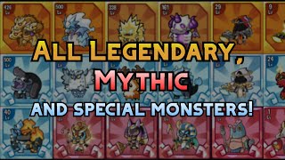 Summoner's Greed All Legendary, Mythic and Special Monsters (Bascially All the Cool Ones)