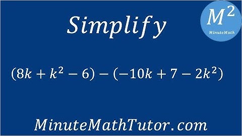 Simplify (8k+k^2-6)-(-10k+7-2k^2)
