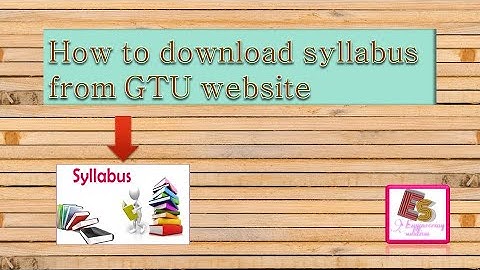 How to download Syllabus from GTU website