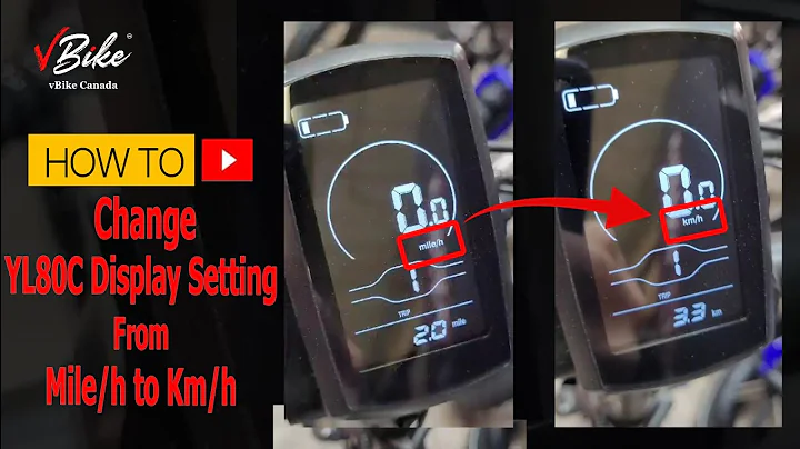 How to change your ebike YL80C Display setting from mile to km