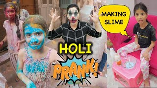 Holi *PRANK* on MOM 🤪 Guneet Making Slime