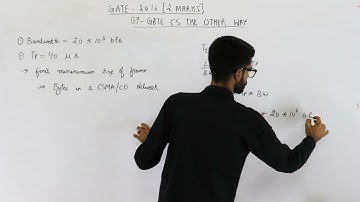 Gate 2016 pyq CN | A network has a data transmission bandwidth of 20 × 10^6 bits per second.