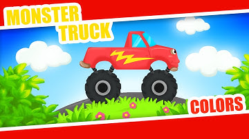 Monster Truck - Learning Colors - for Kids and Preschool - Learn Colours
