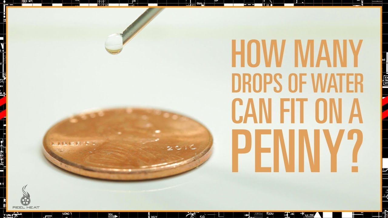 How Many Water Drops Can Fit On A Penny Reel Heat Youtube