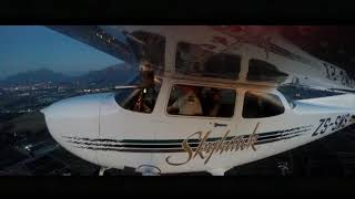 Night flying in a Cessna 172 Skyhawk