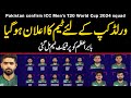 Babar ki team  pakistan confirm icc mens t20 world cup 2024 squad