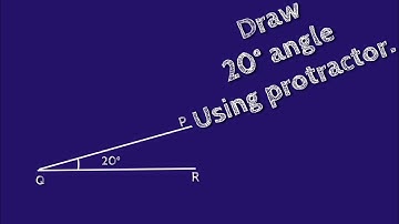 How to draw 20 degree angle using protractor.construct 20 degree angle using protractor.shsirclasses
