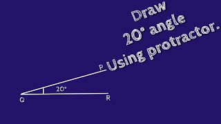 Famous How to draw 20 degree angle using protractor.construct 20 degree angle using protractor.shsirclasses Profile
