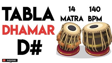 Dhamar Taal Tabla Loop D# Scale | 140 Bpm | 14 Matra|#muzzico