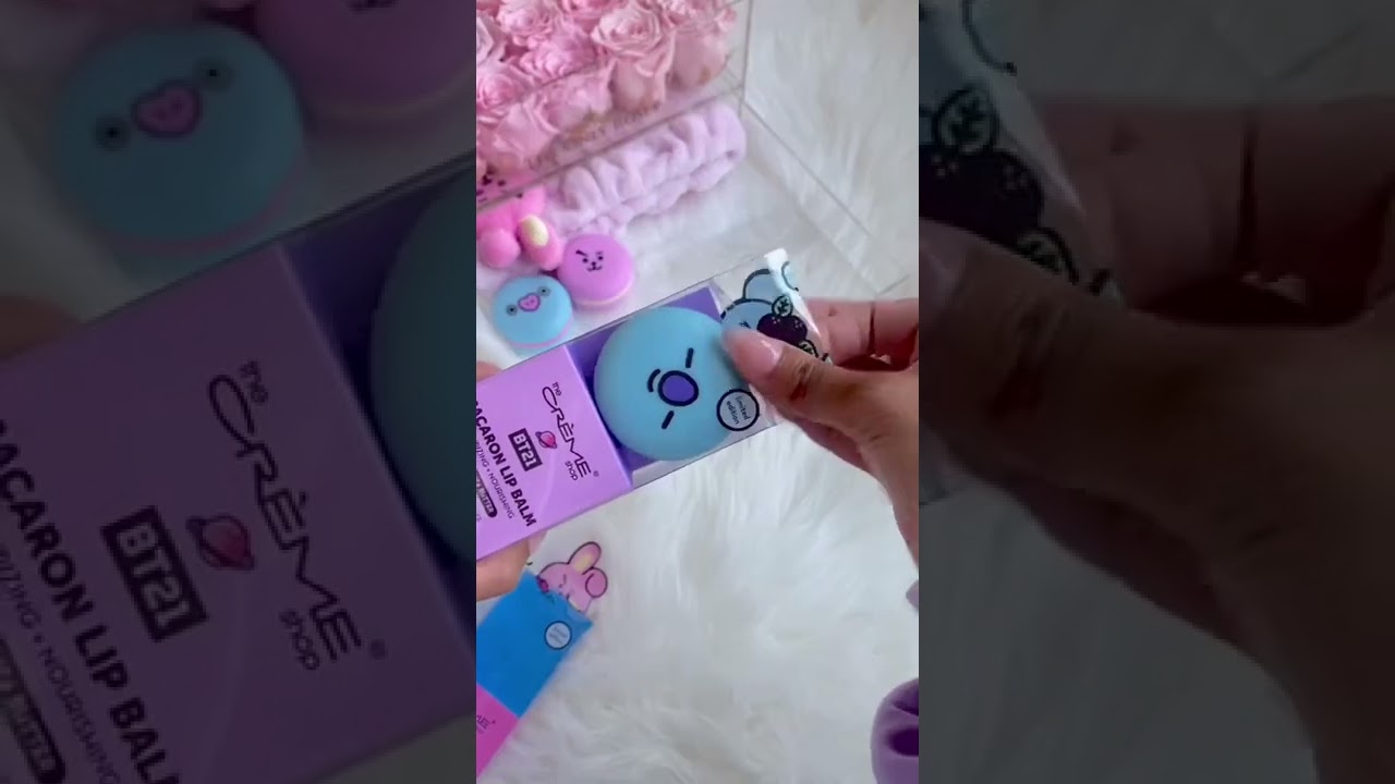 unboxing and organizing my BT21 and Creme Shop products 💜 